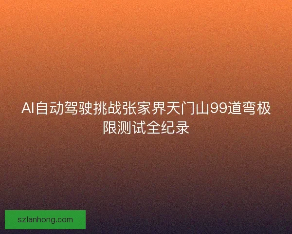 AI自动驾驶挑战张家界天门山99道弯极限测试全纪录